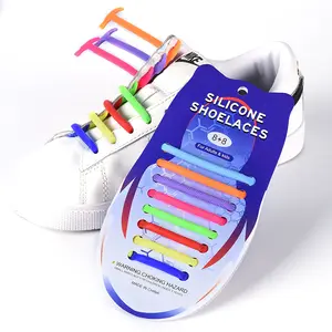 2023 Promotional Gift Silicone Sneaker Shoe Laces No Tie Lazy Shoelaces Fashion Elastic Silicone Shoelace