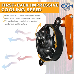 Kit de radiateur hybride en aluminium OGM avec ventilateur et garantie d'un an pour 250 300 <span class=keywords><strong>350</strong></span> 450 500 EXC F XC-W XC-F <span class=keywords><strong>SXF</strong></span> <span class=keywords><strong>2017</strong></span>-2023 - Product Image 4