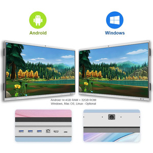 Tableau blanc électronique intelligent 4K LCD à <span class=keywords><strong>prix</strong></span> d'usine, compatible Android/Windows <span class=keywords><strong>OPS</strong></span> <span class=keywords><strong>PC</strong></span>, certifié EDLA pour bureau IFPD - Product Image 5