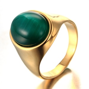 Tarnish Free Stainless Steel tiger Eye Healing Stone Gold Plated <b>Ring</b> <b>for</b> Women <b>Men</b> - Product Image 4