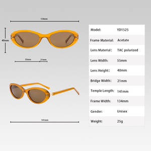 Occhiali da Sole Ovali Piccoli Retrò Fatti a Mano in Acetato, Design di Lusso Stile Anni '90, Occhiali da Sole Sottili per Donna, OEM Gafas De Sol - Product Image 2