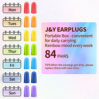 84 paires de bouchons d'oreilles anti-bruit 38 dB en mousse souple pour dormir avec boîte