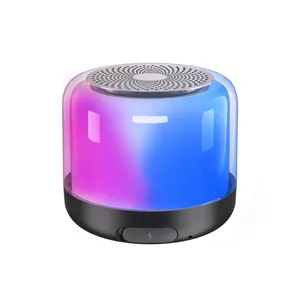 Nieuwste Hot Sale Rgb Kleurrijk Licht Wekker Wekker Geluid Geactiveerd Led Draagbare Luidsprekers App Controle Party Bluetooth Speaker