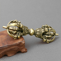 Wholesale Antique Handicraft Instruments Tibetan Tantra Magic Pestle Brass Material Vajra Pestle