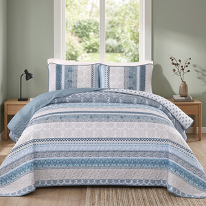 Lot de 3 couettes matelassées ultrasoniques en polyester, légères, unies, 200 fils, résistantes à la décoloration, toutes saisons, style vintage, pour hôtels (vente en gros) - Product Image 3