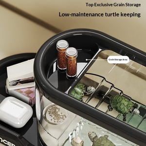 Terrario Ecologico in PP per <span class=keywords><strong>Tartarughe</strong></span>, Mini Terrario Ornamentale da Salotto, <span class=keywords><strong>Habitat</strong></span> da Scrivania Altamente Trasparente e Resistente agli Urti per Uso Domestico - Product Image 5