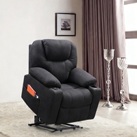 Fauteuil inclinable à positionnement infini, style traditionnel, ergonomique, durable, pour salon, avec porte-gobelet et pochette latérale, rembourrage doux