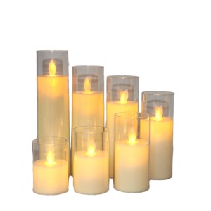 Bougies électroniques sans flamme à piles en verre acrylique <span class=keywords><strong>LED</strong></span> pour anniversaires, fêtes et Nouvel An - Product Image 3