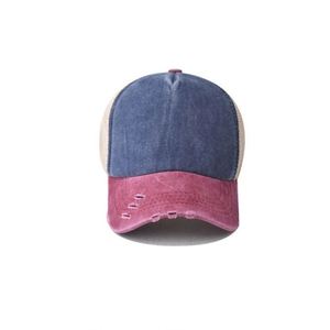 Gorra de Béisbol Estilo Trucker 2024, Nueva, de Algodón Puro, con Efecto Desgastado, de Alta Calidad, Verano, Malla Deportiva y Formal, Estilo Personalizado para Exteriores - Product Image 4