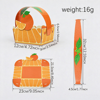 Panier Cadeau en Papier en Gros avec Poignée, Motif Fruits Mignons, pour Fête d'Anniversaire d'Enfants, Boîte d'Emballage pour Biscuits et Bonbons, Sac Fourre-Tout