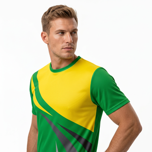 Camiseta Deportiva para Hombre, Cuello Redondo, Manga Corta, Algodón, Corte Holgado, Ropa Deportiva - Product Image 3