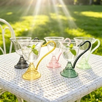Tasse à dessert en verre transparent coloré style INS, mug de service domestique irisé ambre, vaisselle hautement esthétique