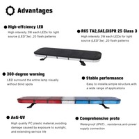 Barre Lumineuse à LED pour Ambulance, Feu d'Avertissement d'Urgence pour Véhicule, Gyrophare Clignotant pour Voiture d'Ambulance