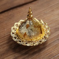 Brûleur d'encens portable en alliage de zinc de style arabe, torche à encens creuse de style moyen-oriental de Dubaï pour l'aromathérapie