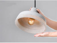 Creative Ciment Restaurant Led Lustre Moderne Nordique Industriel Suspension Suspension Lampe De Chevet Fleur Conception Suspension