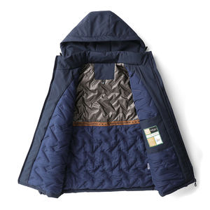 Chaqueta de plumón cálida con capucha para hombre, talla grande, holgada, gruesa, resistente al viento, cálida, resistente a los arañazos, cómoda y transpirable. - Product Image 5