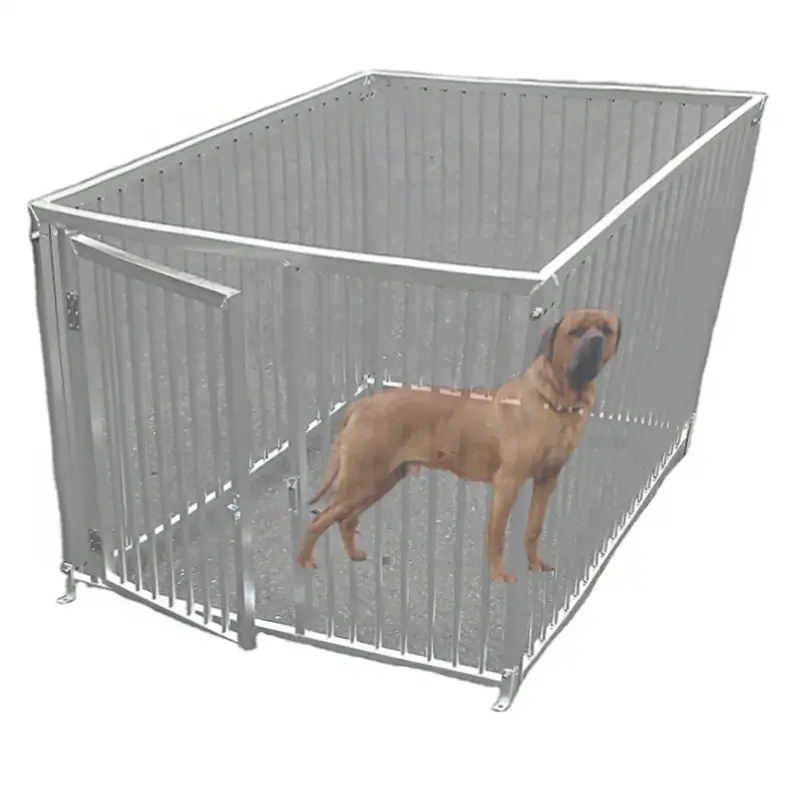 Sıcak galvanizli köpek kafesi büyük açık kaynaklı zincir bağlantı çit köpek kafesi kulübesi