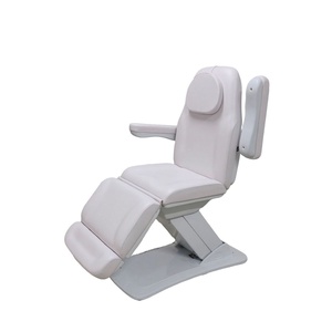 <span class=keywords><strong>Cama</strong></span> de Spa Moderna, Totalmente Blanca, Ajustable, con Control Eléctrico de Reclinación con Pedal, para Tratamientos Faciales/Pestañas y Masajes - Product Image 2