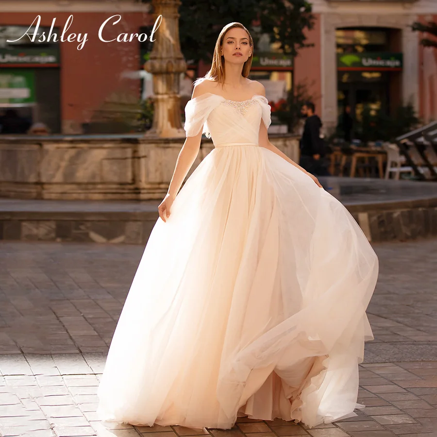 where to buy a line dresses Dream Sparkly Wedding Dress with Long Sleeves A-line Plus Size 2024  Boom  Blush