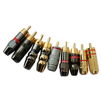 RCA Vergoldeter Stecker / Vernickelt mit Farbring