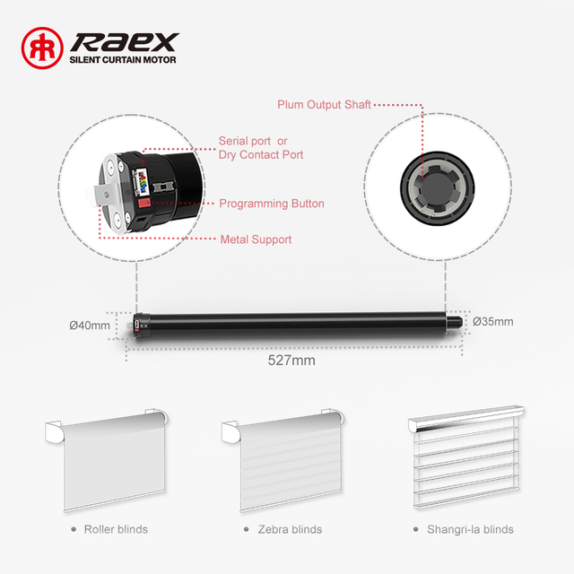 35mm 5.0NM Motorized Roller Blinds with Smart WiFi Tuya Zigbee Control Aluminum Alloy Modern Design for Bedroom & Indoor Use