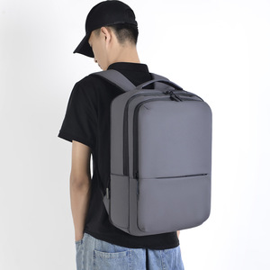Laptop <b>Backpack</b> For Men Lightweight Business Travel Solid Color <b>With</b> Laptop <b>Compartment</b> Soft Handle Summer 2023 - Product Image 3