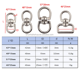 Nickel Plated Zinc Alloy 8 Shaped Double Ended Swivel <strong>Eye</strong> <strong>Hooks</strong> - Product Image 2