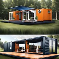 Conteneur de restaurant mobile certifié CE à 2 étages avec terrasse et escalier – Café/Boutique/Stand Conteneur Restaurant