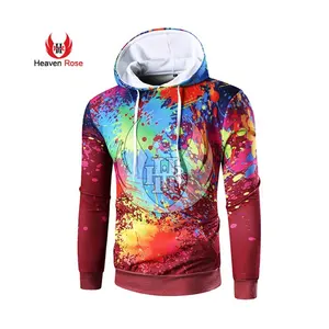 Pakaian Olahraga Luar Ruangan Cetak Sublimasi Kustom Hoodie Pullover Remaja Dewasa