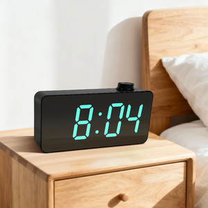 Многофункциональные светодиодные часы, электронные часы-зеркало, цифровой будильник, светодиодные электронные часы-будильник - Product Image 4