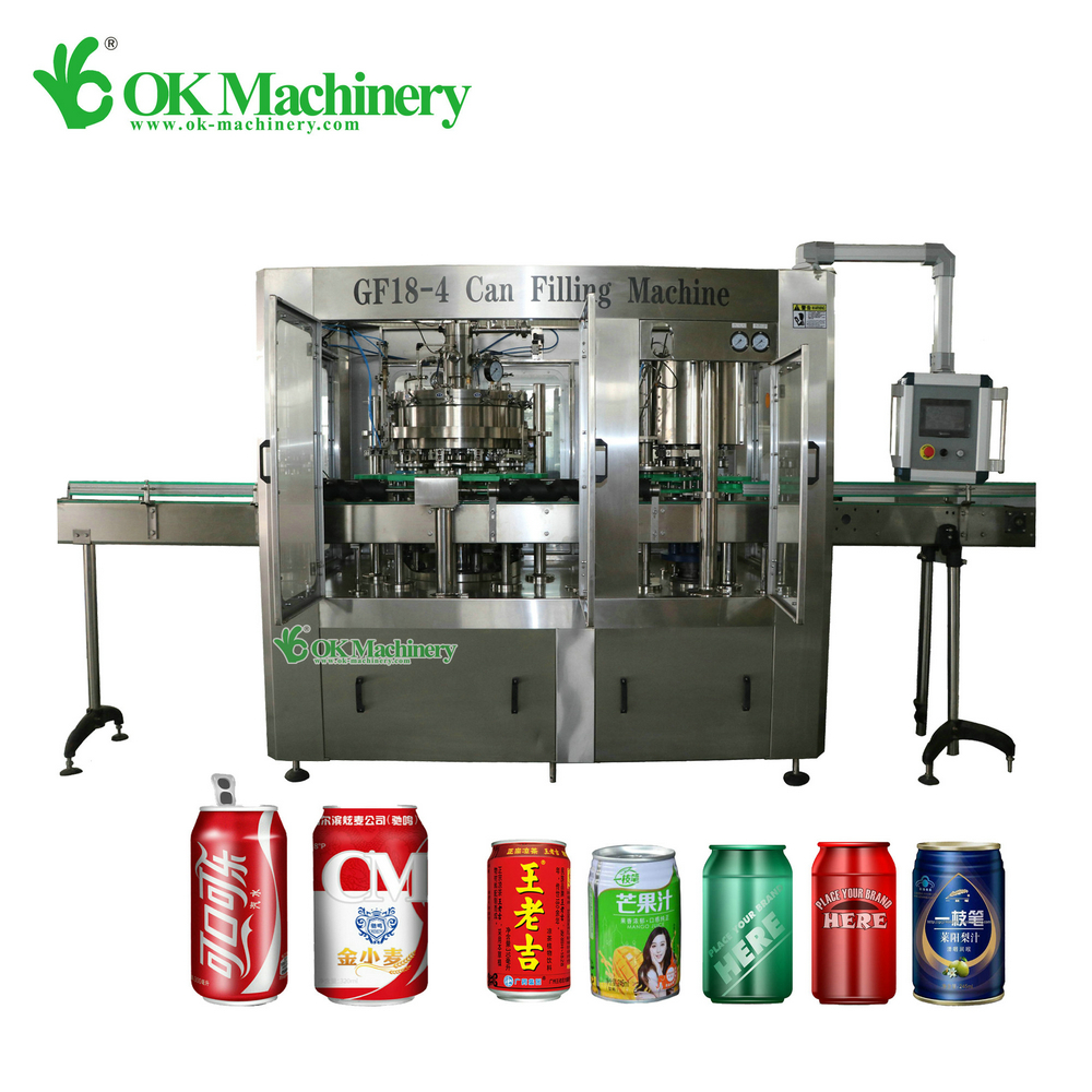 alu cans filling machine for ice tea