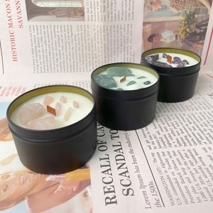 Thé vert <span class=keywords><strong>Acheter</strong></span> Petite marque privée Bougie parfumée en étain <span class=keywords><strong>Eucalyptus</strong></span> Mangue Bougie Aromathérapie Bougies de luxe en cristal Mèche de bois - Product Image 6