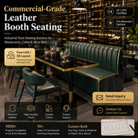 Fauteuils et Banquettes en Cuir pour Restaurant, Canapé Moderne pour Café, Ensemble de Meubles de Salon de Restaurant