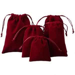 Sac de rangement en peluche personnalisable avec cordon de serrage, idéal pour bijoux, cadeaux, bougies et artisanat, recyclable et estampé, vente en gros - Product Image 1