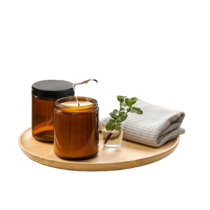 Bocaux à bougies d'aromathérapie personnalisés de haute qualité 100 ml 200 ml, couleur au choix avec couvercle métallique doré - Product Image 6