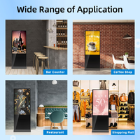 Lcd Totem Android dalam ruangan berdiri lantai 32/43/49/55 inci layar sentuh tanda Digital dan tampilan iklan Lcd