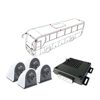 Système de surveillance AVM commercial 3D à 360 degrés, caméra de recul étanche, fonctions d'écran partagé, vue panoramique pour bus et camion