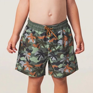 Short de bain personnalisé pour enfant, motif floral de dessin animé, séchage rapide, pour garçons et tout-petits, idéal pour la plage et le bord de mer - Product Image 3