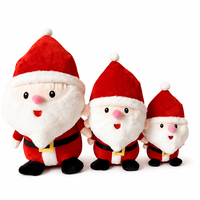Décorations de Noël super douces en peluche (cerf, bonhomme de neige, Père Noël, sapin) - Jouets en peluche avec doublure en maille lavée pour le soulagement du stress