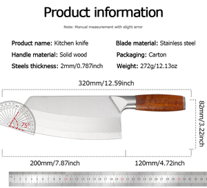 Cuchillos de cocina chinos de acero inoxidable de alta calidad, profesionales y aptos para uso alimentario, cuchillos chinos para cortar carne, los más vendidos. - Product Image 3