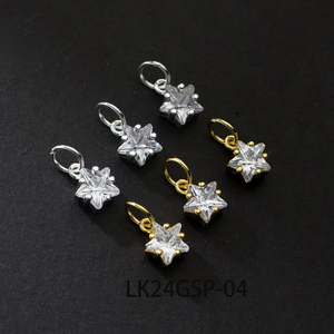 Delicate S925 Sterling Silver Brilhante Zirconia Mini Estrela Pingente Encantos Para Colar Pulseira Brincos Permanent Jewelry Making - Product Image 6