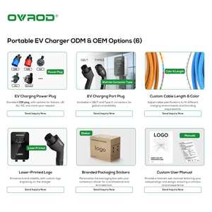 Stazione di Ricarica Rapida per Veicoli Elettrici (EV) Wallbox Ovrod 11kW 22kW con Pistola di Ricarica Tipo 2 da 5M, Schermo da 4.3 Pollici e Caricatore EV da 32A 7 kW - Product Image 5