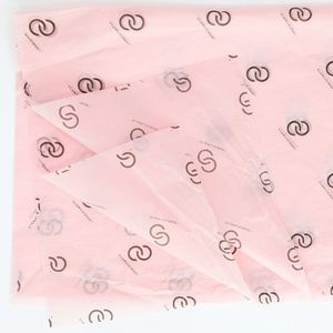 Papier d'emballage cadeau en tissu métallisé recyclé de haute qualité, rose, 50 x 70 cm, imprimé argent/or/rose/orange - Product Image 3