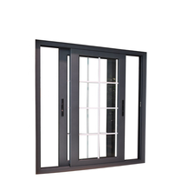 Portes coulissantes en alliage d'aluminium couleur champagne et bronze, conformes aux normes CE, avec fonction antivol et verre Low-E