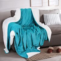 Taille OEM/Couleur/Logo Couverture polaire Sherpa réversible en peluche épaisse et chaude pour lit, canapé, canapé