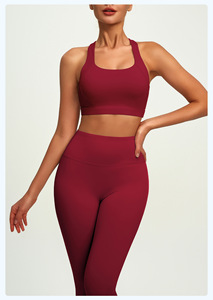 Conjunto Deportivo de 2 Piezas para Mujer, Diseño Personalizado ODM, Alta Calidad, Transpirable, Secado Rápido, Sujetador Deportivo Sólido, Leggings de Yoga con Efecto Levanta Glúteos, Ropa Deportiva - Product Image 2