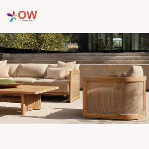 Set di divani da giardino in Teak Set di mobili da giardino Hotel Set di mobili da giardino Resort mobili da esterno Villa divano da giardino di lusso divano da esterno - Product Image 1