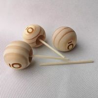 Boule diffuseur d'huiles essentielles en bois de pin de 35 mm avec bouteille d'huile, boule en bois parfumée naturelle pour l'aromathérapie, maison, voiture, sans odeur