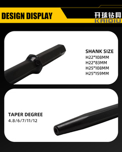 Fornecedor Taper Drilling Tools H22 H25 Broca Integral Aço 7 Graus 11 Graus Hex Rod Cônico - Product Image 3