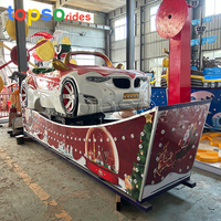 Manège portable de Noël : Mini voiture volante montée sur remorque